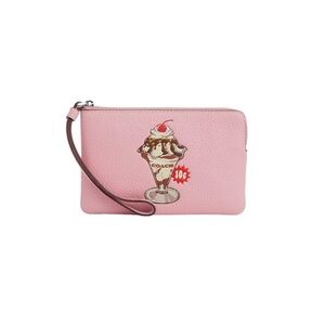 Coach Corner Zip Wristlet Sundae